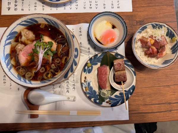 「特製鴨の中華そば➕鴨丼ハーフ」@中華そば 鴨福の写真