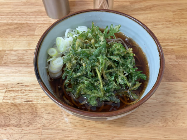 「春菊天そば」@笠置そばの写真