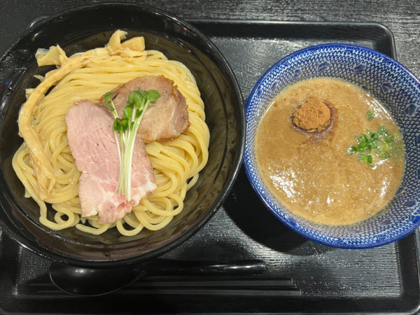 「濃厚魚介つけめん麺増し1200円+カレ変ライス250円」@麺屋 中川會 錦糸町店の写真