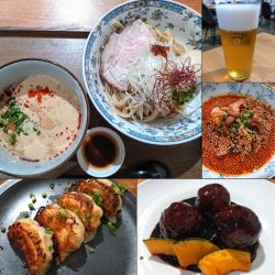 炙り叉焼と焦がしニンニクの冷やし坦々つけ麺 ￥900