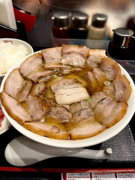 「MEGA焼豚ラーメン【TP】ライス」@喜多方ラーメン 坂内 武蔵小山店の写真