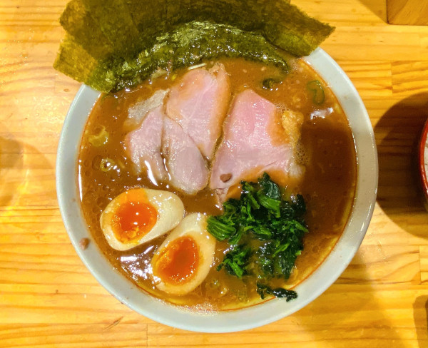「のり玉ラーメン:1,250円、小ライス:130円」@秋葉原ラーメン わいずの写真