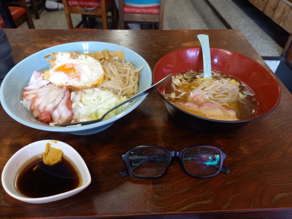 「小ラーメン・酔来丼」@酔来軒の写真
