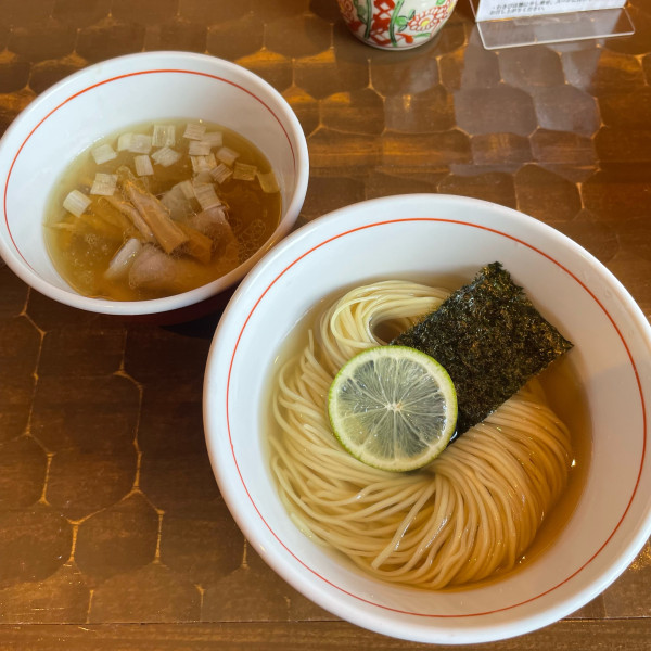 「昆布水つけ蕎麦塩+麻婆丼  ￥1000+￥400」@特級鶏蕎麦 龍介 土浦学園通り店の写真
