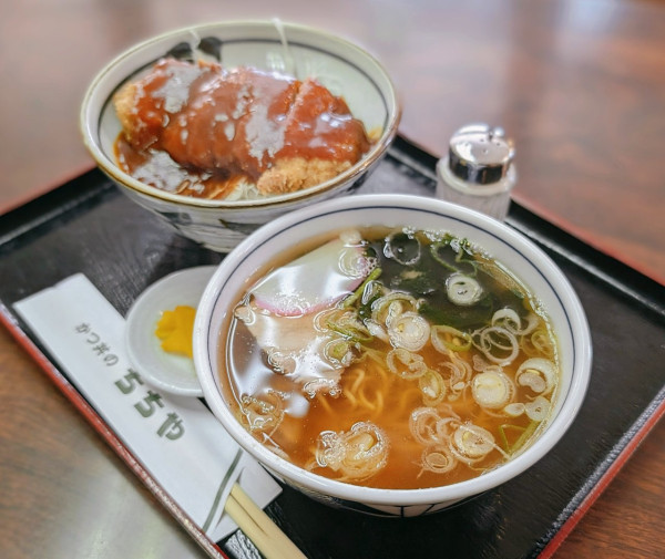 「てりカツ丼とミニラーメンセット」@ちちやの写真