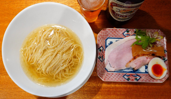 「地鶏塩そば＋クラシックラガー」@麺処 想の写真