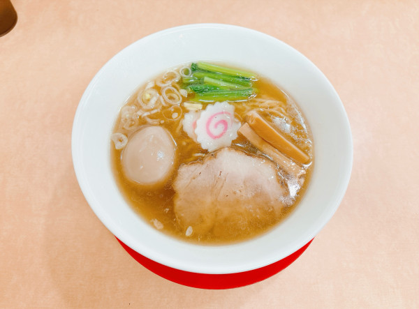 「朝ラー あご出汁醤油+煮卵」@麺屋 絆の写真