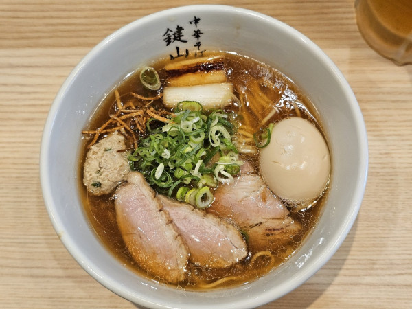 「特製貝と鴨の中華そば　1350円」@中華そば 鍵山の写真