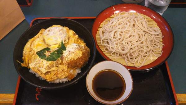 「満腹ヒレカツ丼セット」@小諸そば 上野広小路店の写真