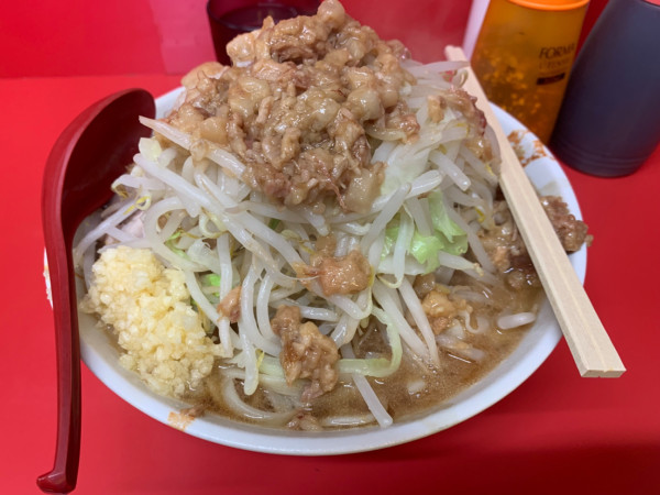 「小ラーメン　850円」@ラーメン二郎 一橋学園店の写真