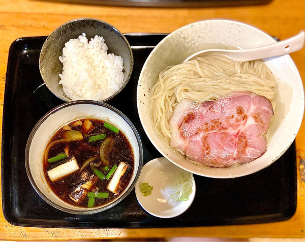 「鴨汁 中華 昆布水つけめん」@そば善の写真