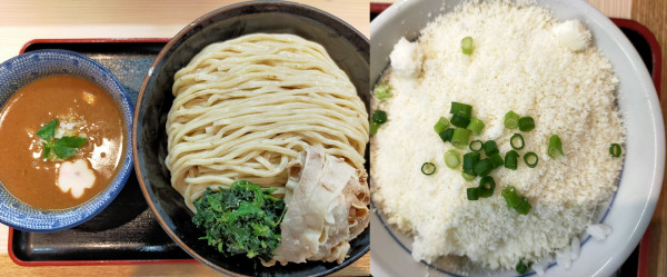 「鶴嶺峰つけ麺(大関600g)1250円+おじっとめし200円」@らー麺土俵 鶴嶺峰の写真