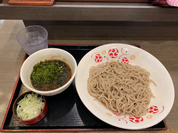 「海苔つけそば（冷）」@いろり庵きらく ペリエ津田沼店の写真