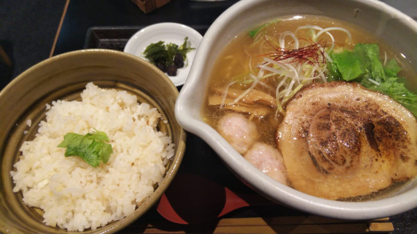 「塩ラーメン＋鯛飯」@麺処 銀笹の写真