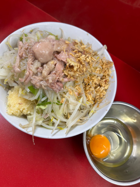 「汁なし塩　950円➕150円」@ラーメン二郎 越谷店の写真