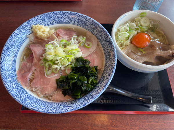 「塩らーめん・すき焼き釜玉（あえ玉）」@らーめん つけめん 大黒屋KAIの写真