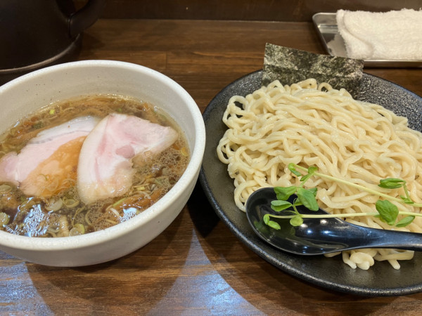「つけ麺+メンマ（1030円）」@中華そば 西のの写真