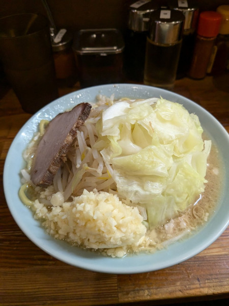 「ガッツリ野菜ラーメン 950円 濃いめ」@ラーメンたかし屋の写真