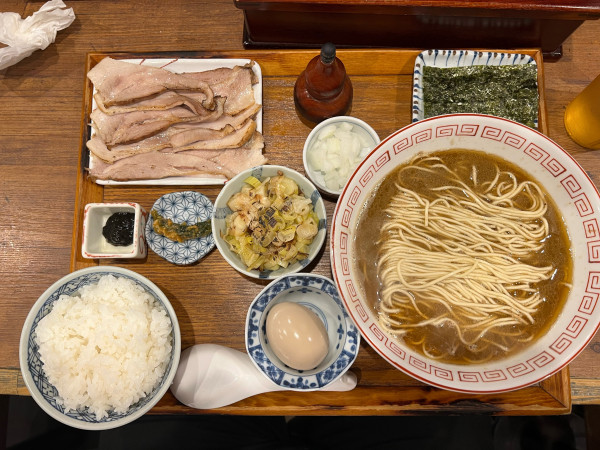 「烏賊定食」@炭火焼濃厚中華そば 奥倫道の写真