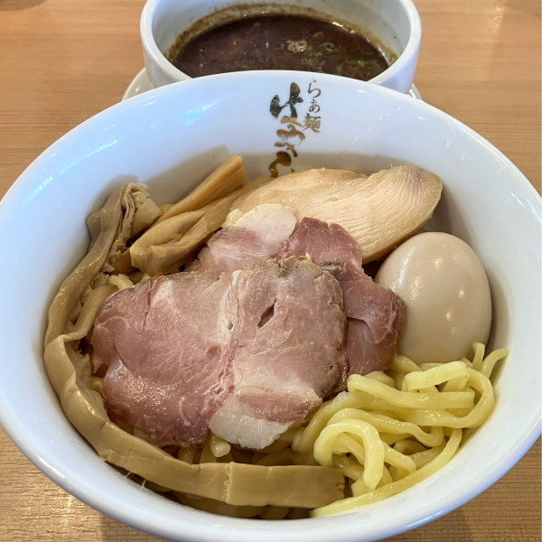 「つけ麺968円特製ﾄｯﾋﾟﾝｸﾞCP」@らぁ麺はやし田 南船橋店の写真