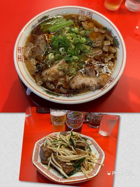 「中華そば＋レバニラ炒め」@レバニラ中華 満腹の写真