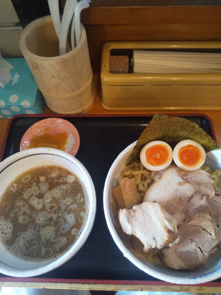 「焼豚つけめん（味玉付き）」@中華そば 華丸の写真