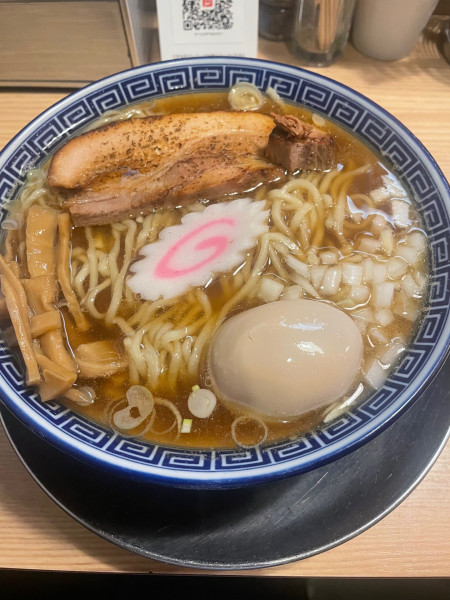 「煮干しラーメン（大盛）+味玉」@煮干そば 流。の写真