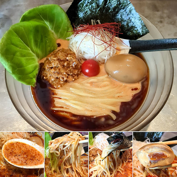 「冷やし担々麺＋１辛＋味玉＋海苔＝1250円」@麺 やまらぁの写真