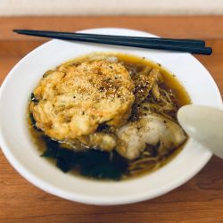 中華そば（￥480）＋かき揚げ（￥100）