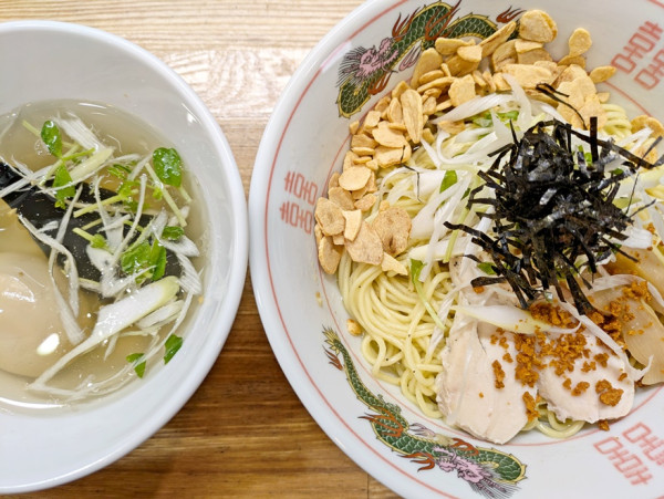 「汁無しジンジャーヌードル＋味玉」@亀戸ジンジャーヌードルの写真