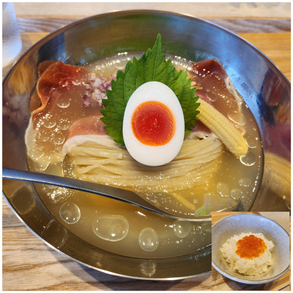 「出雲冷麺 いくら茶漬け飯付き」@宍道湖しじみ中華蕎麦 琥珀 東京本店の写真