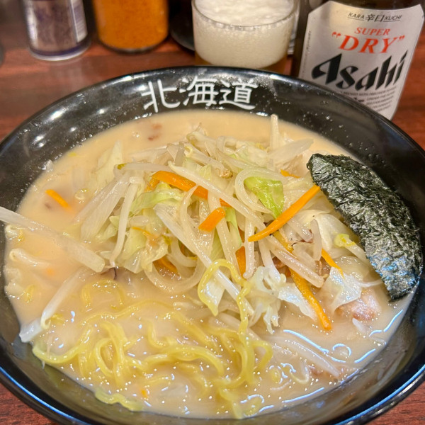 「タンメン+ビール」@北海道らーめん おやじ 町田店の写真