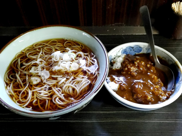 「そば定食（カレー）」@文殊 浅草店の写真