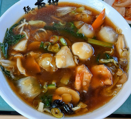 「五目あんかけラーメン唐揚げセット1,200円」@麺や 友琦の写真