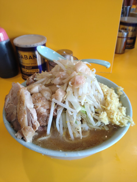 「小ラーメン　しょうが✕２　アブラ」@ラーメン二郎 八王子野猿街道店2の写真