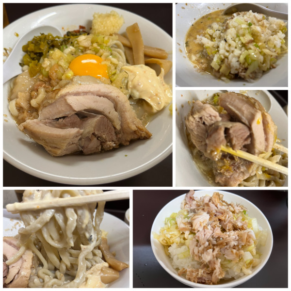 「【限定】塩まぜそば 並1000円全マシネギご飯250円」@ラーメン一心の写真