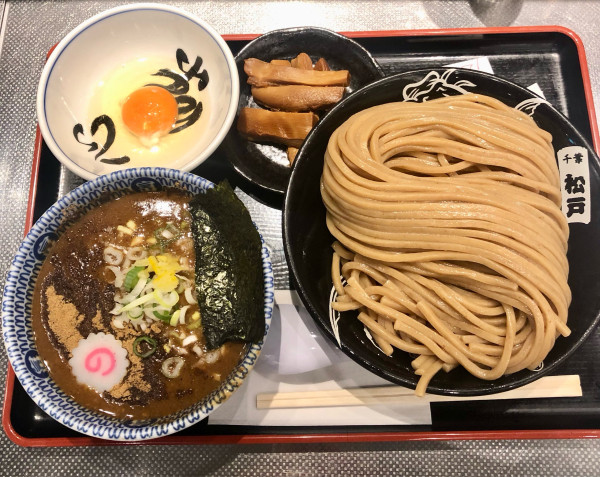 「特濃つけ麺特盛 極太メンマ 極卵 1300+150+60円」@松戸富田麺絆の写真