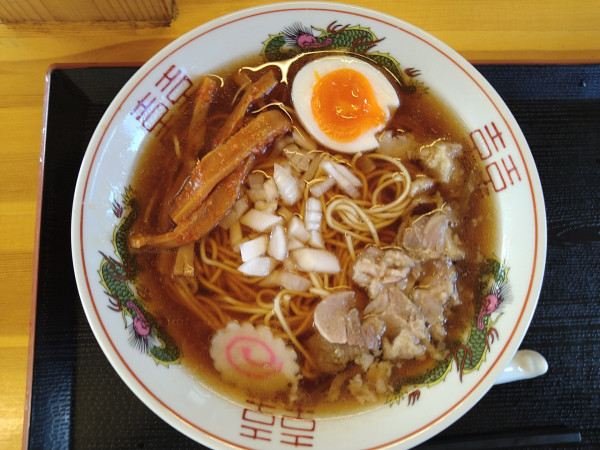 「昭和ラーメン(全粒粉、辛口メンマ)」@かのうやの写真