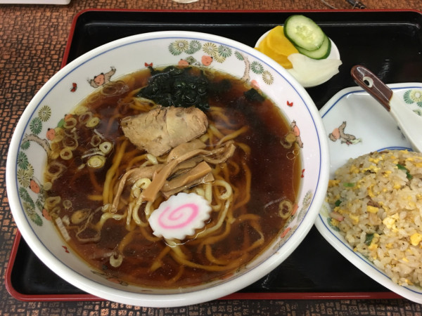「ラーメン半チャーハン(Aセット)」@丸鶴の写真