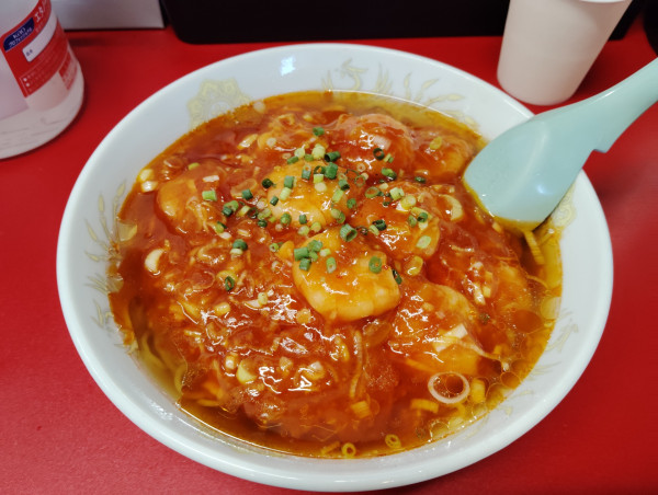 「オススメ　エビチリ定食→麺変更　　980円」@あ麺んぼの写真