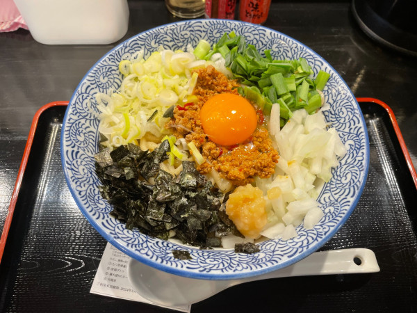 「台湾まぜそば」@つけ蕎麦 とろモツ煮込み なかじの写真