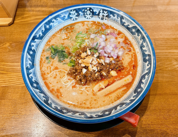 「担々麺」@自家製麺 手もみラーメン 来楽軒 みよし店の写真