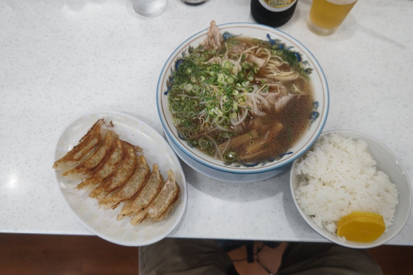 「Bセット(ラーメン・餃子・ライス)」@ラーメン天の写真
