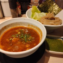 海老味噌つけ麺 名古屋Ver.＋バジルソース