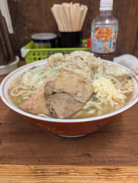 「大+ネギ」@ラーメン二郎 品川店の写真