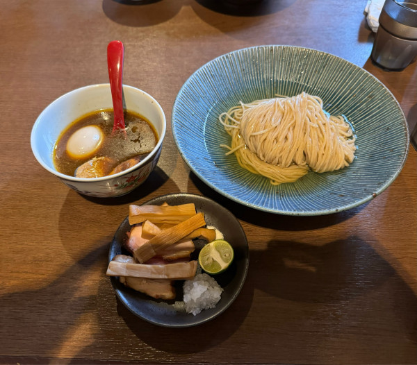 「【限定】 松茸と秋刀魚のあおさ水つけそば」@麺処 青野の写真