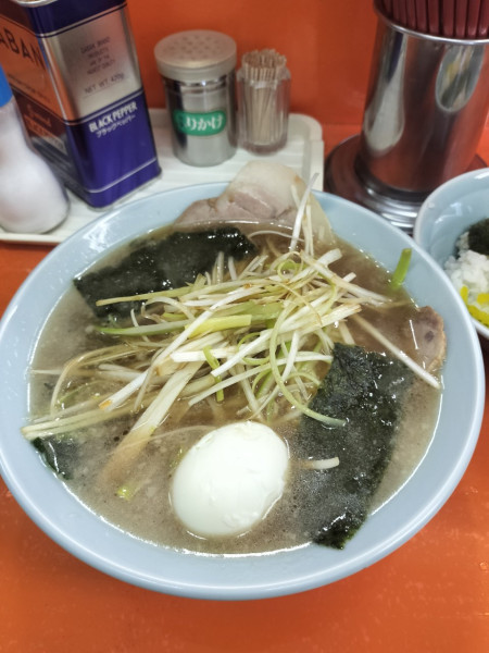 「ネギラーメン500円＋無料茹で卵」@ラーメンショップYAMANAKAの写真