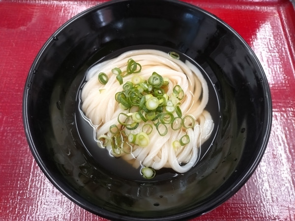 「かけうどん小（ひやあつ）390円」@純手打うどん 山ともの写真
