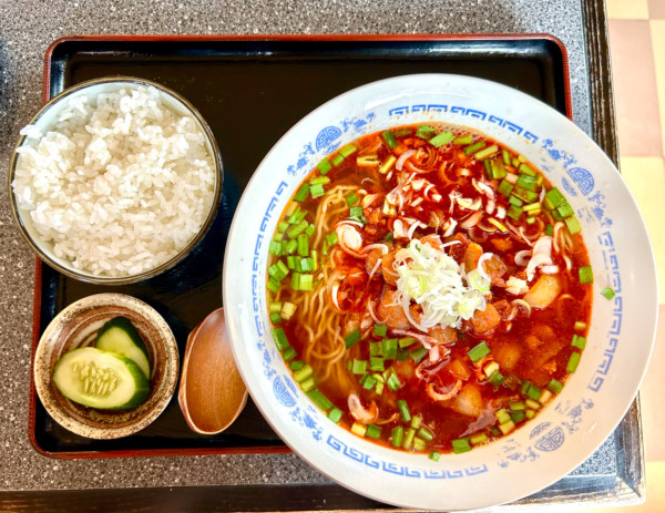 「勝浦タンタンメン、半ライスセット(800¥)」@食事処 ふたご亭の写真