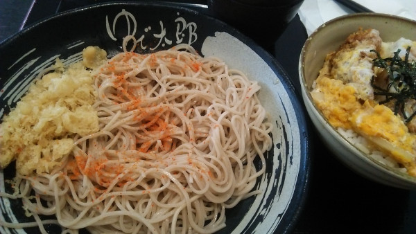 「日替わりマル得セット ミニカツ丼セット 760円」@ゆで太郎 南行徳店の写真